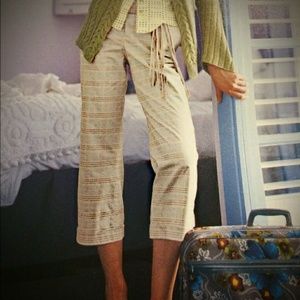 Anthropologie Elevenses Plaid Capris Pants